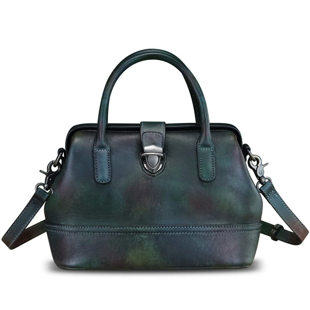 Genuine Leather Satchel Handbag Purse Top Handle Bags Handmade :')